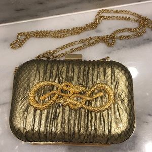 Vintage snake motif cocktail bag